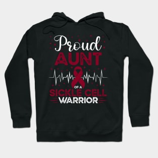 Proud Aunt Of A Sickle Cell Warrior Sickle Cell Awareness Hoodie